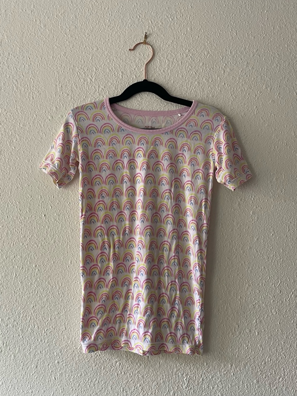 Little Sleepies Girl’s Rainbow Print Bamboo Pajama Top Size 9/10